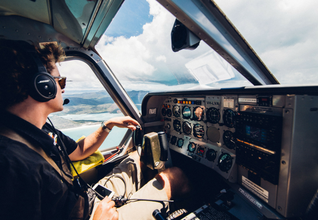 Great Barrier Reef Flyover - cockpit 