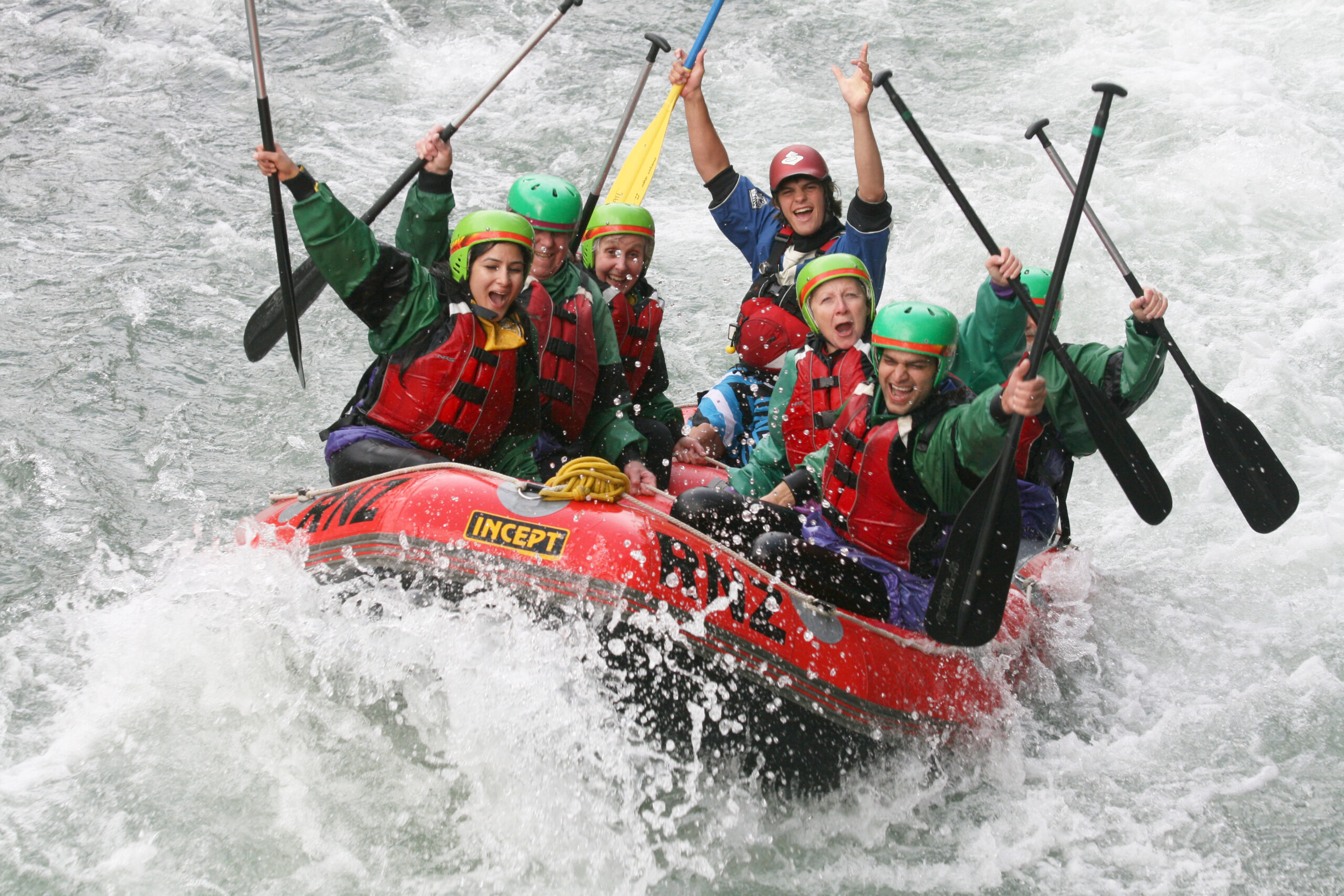 On some of the calmer parts of the rafting trip.