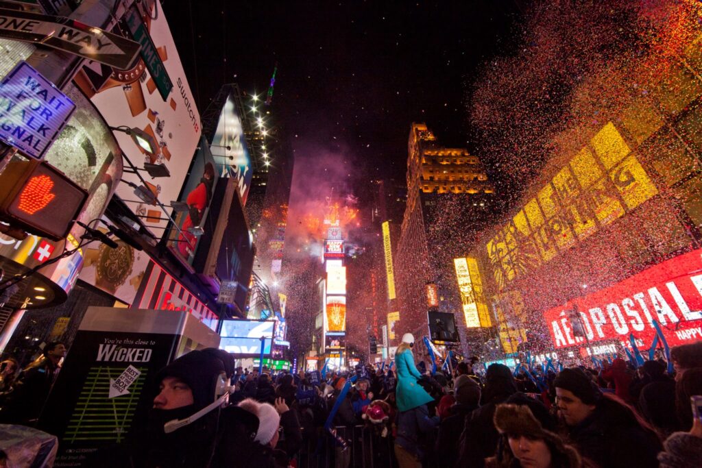 New York City New Years Eve Fireworks Time Square
