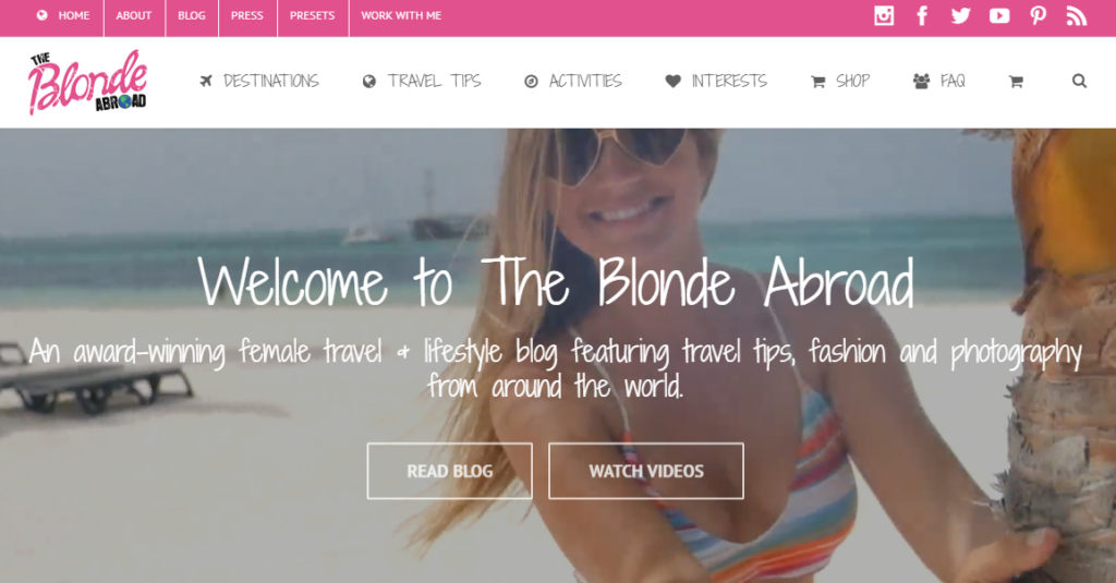the blonde abroad - travel blogger