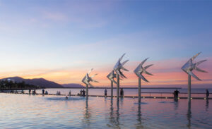 cairns esplanade at sunset