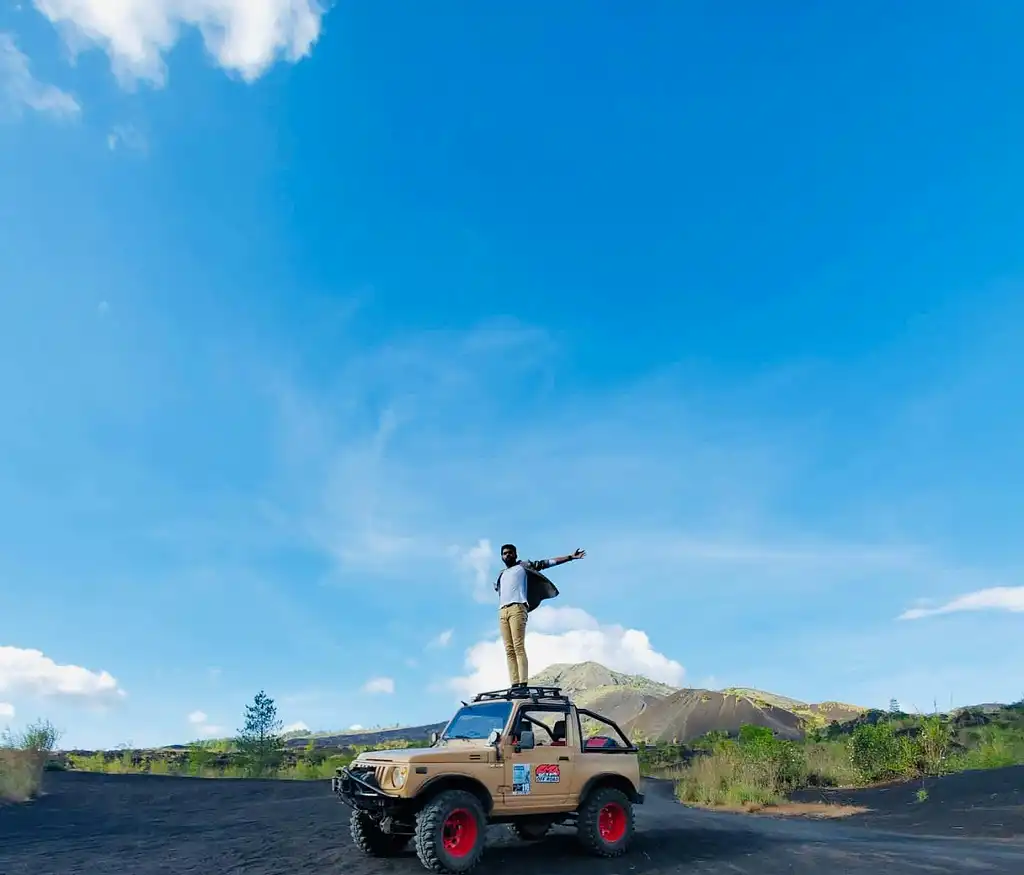 4x4 Classic Jeep Tour With Waterfall, Batur Caldera Sunrise And Batur Black Lava Volcano | Private Tour