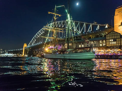 vivid light tall ship cruise