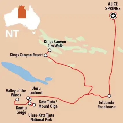 3 Day Uluru, Kata Tjuta & Kings Canyon Safari From Ayers Rock/Yulara