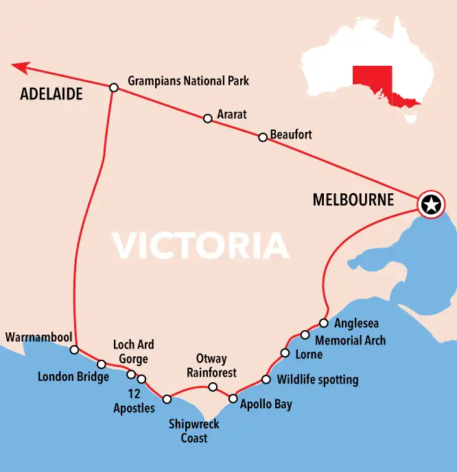 3 Day Great Ocean Road & Grampians Tour | Melbourne to Adelaide