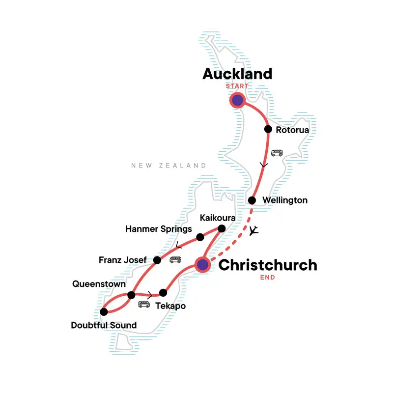 15 Day Highlights of New Zealand: Auckland to Christchurch | G Adventures