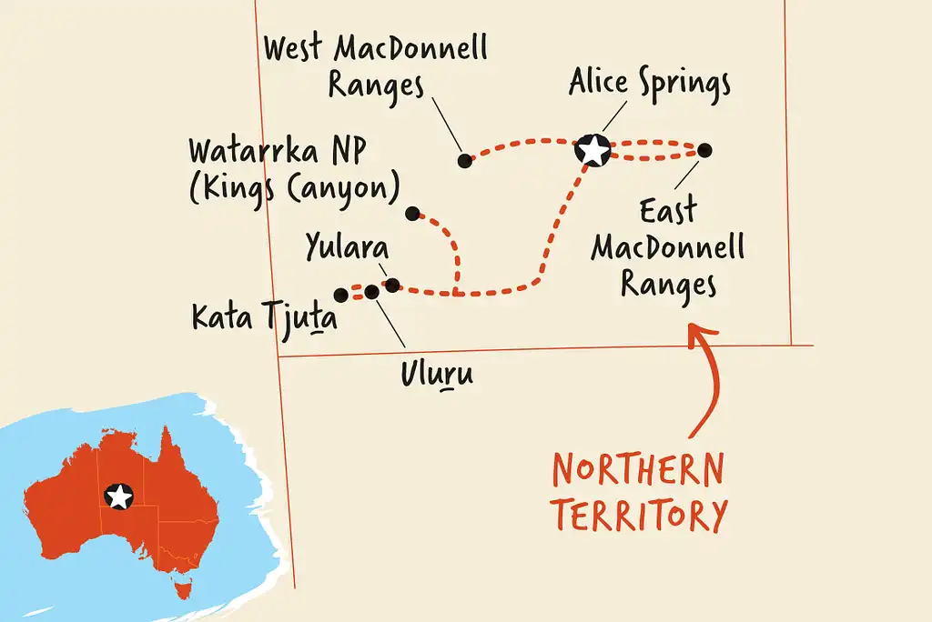 5 Day Outback Camping Adventure | Yulara to Alice Springs