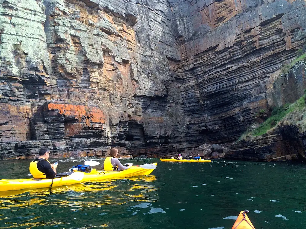 Full Day Cliffs, Caves & Beaches Kayaking Tour From Hobart