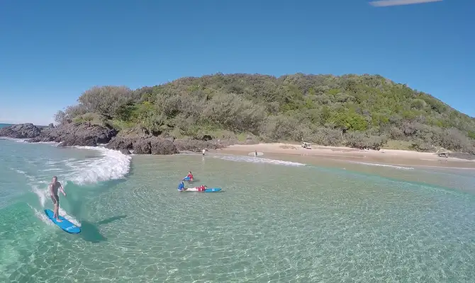 Surf Lesson & 4WD Adventure from Noosa