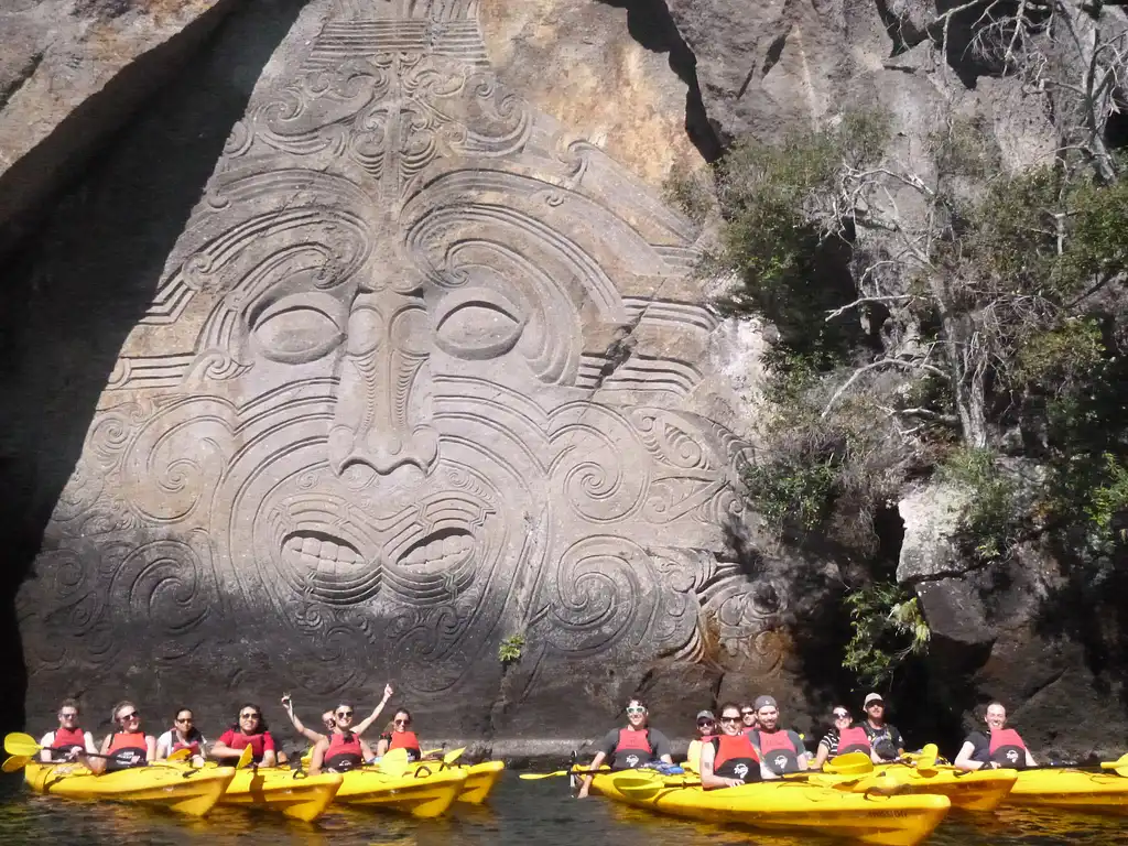 Maori Rock Carving Kayak Tour - Half Day