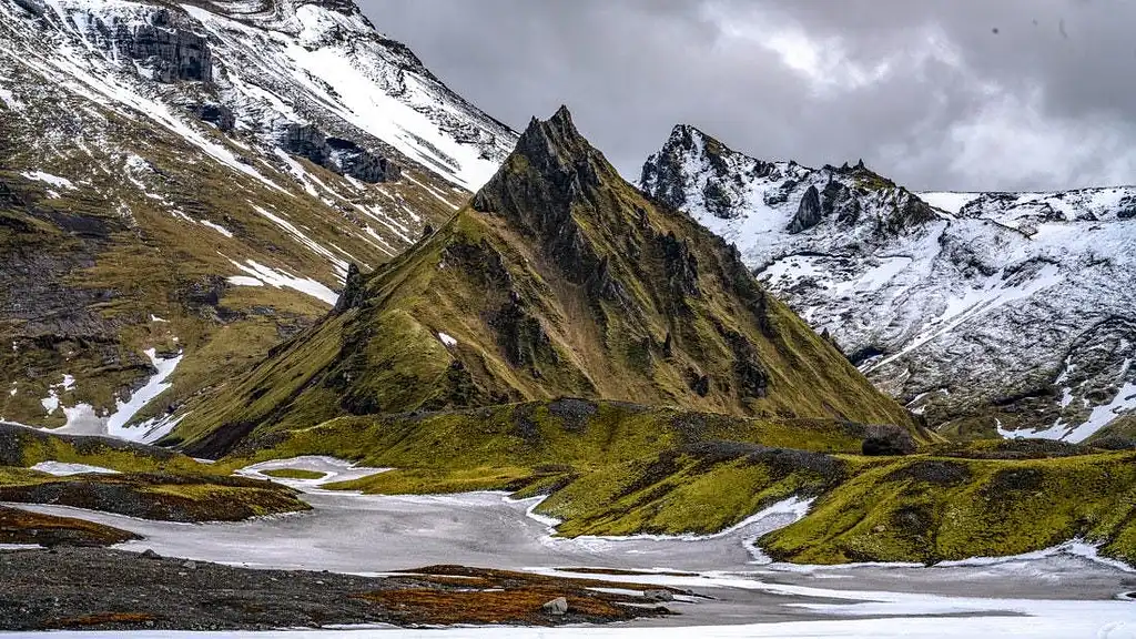 Walk Under an Ice Cave Under the Katla Volcano