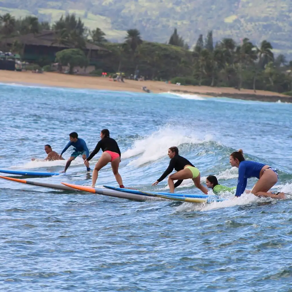 Beginner Surf Lesson North Shore