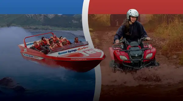 Hanmer Springs Jet Boat & Quad Bike Combo - Save $25pp