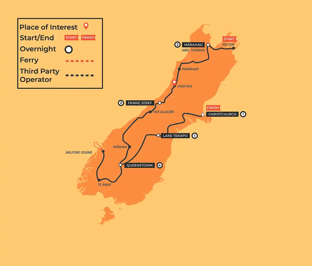 11 Day Weka Tour | Picton to Christchurch | Stray