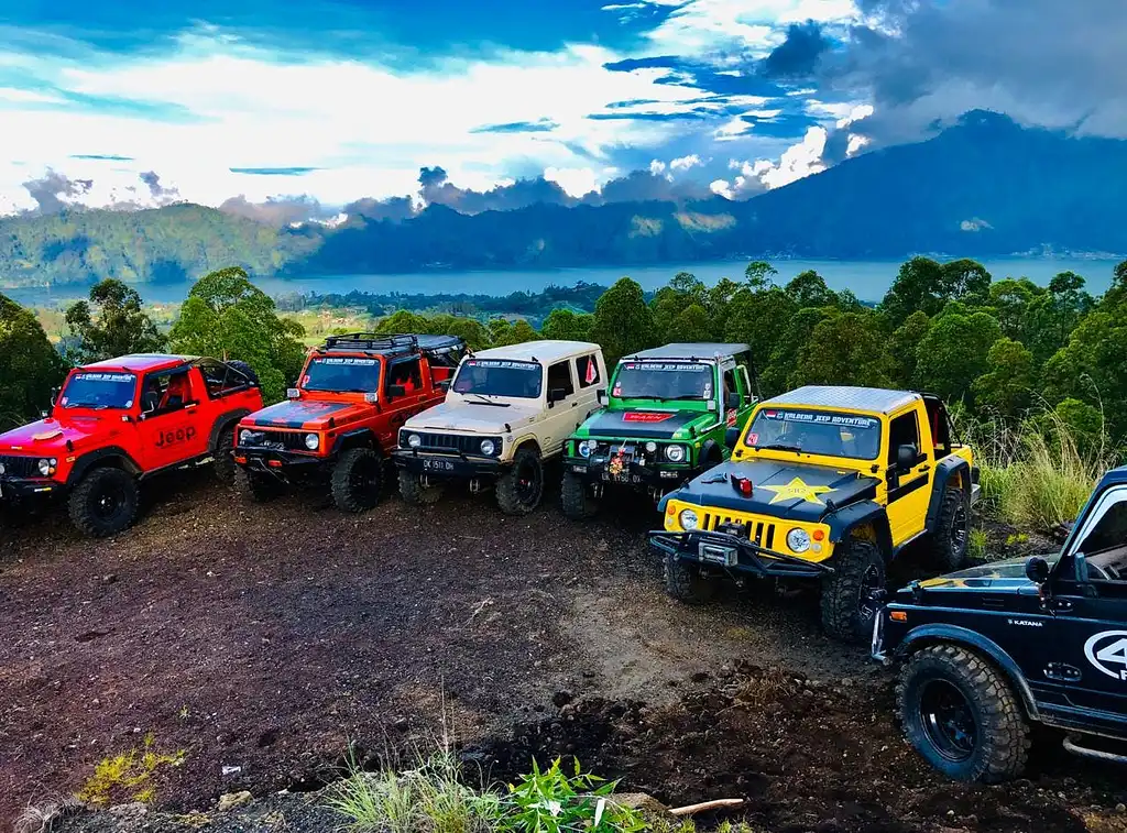 4x4 Classic Jeep Tour With Waterfall, Batur Caldera Sunrise And Batur Black Lava Volcano | Private Tour