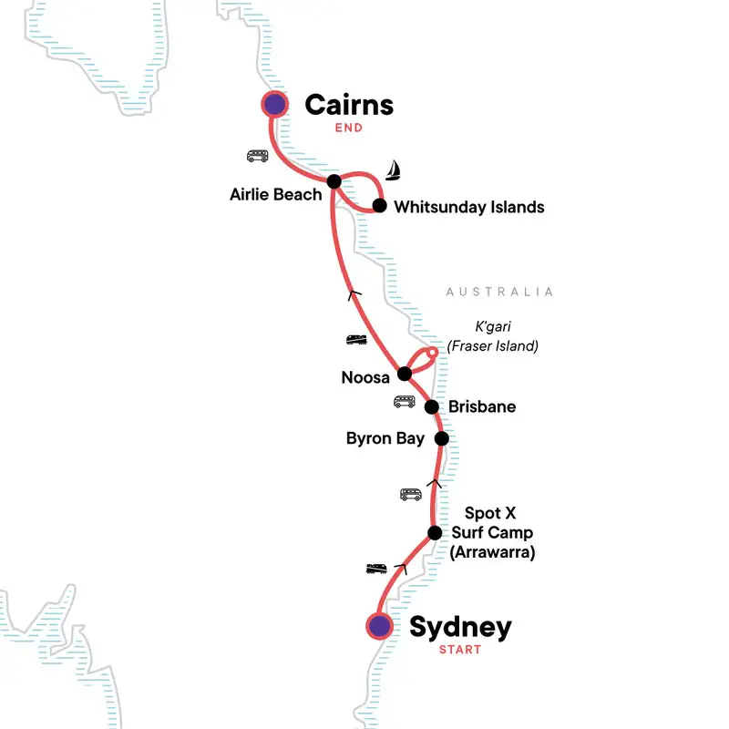 16 Day Most of the Coast: Sydney to Cairns | G Adventures 18 to 30somethings