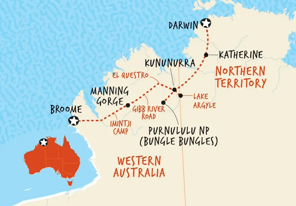 10 Day Broome and The Kimberley 4WD Adventure | Darwin to Broom