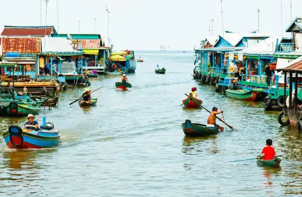 Boat Ride At Tonle Sap Lake and Sunset Dinner at Khtom Lamhae | Full Day Private Tour