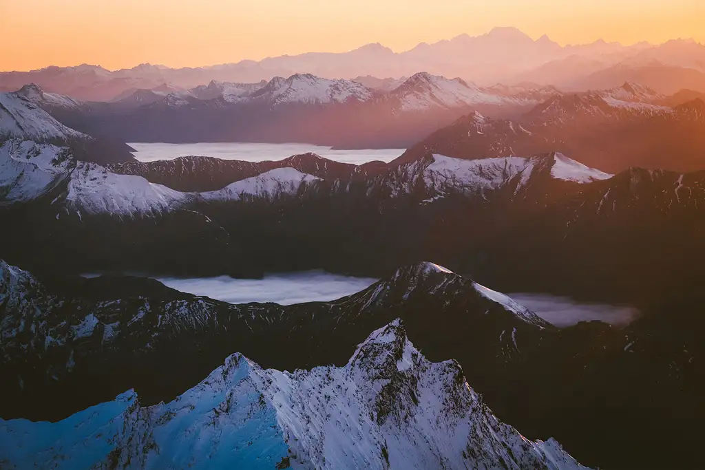 Sunrise Mt. Aspiring + The Glaciers