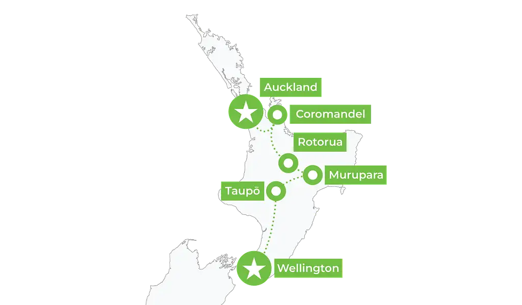 7 Day Coasts & Culture Tour | Auckland to Wellington | NZ North Island Tour