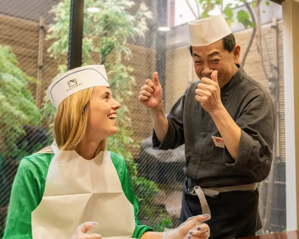 Sushi Making Class at a Century-Old Sushi Restaurant in Tokyo