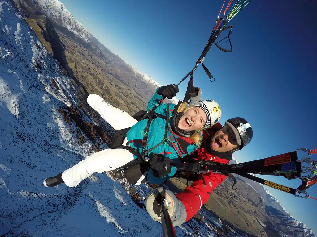 Winter Paragliding from Coronet Peak