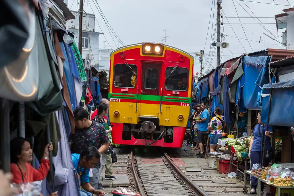 Bangkok's Must see Markets: Floating Delights & Railway Rush | Half Day Private Tour