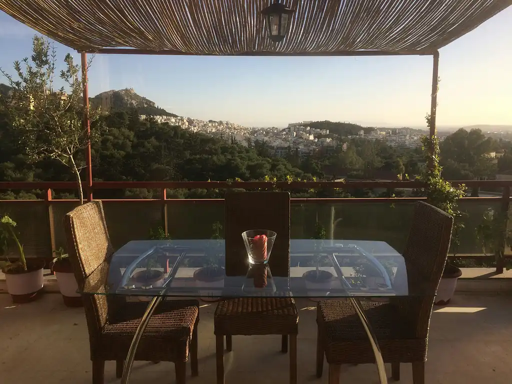 Greek Feast With An Acropolis View