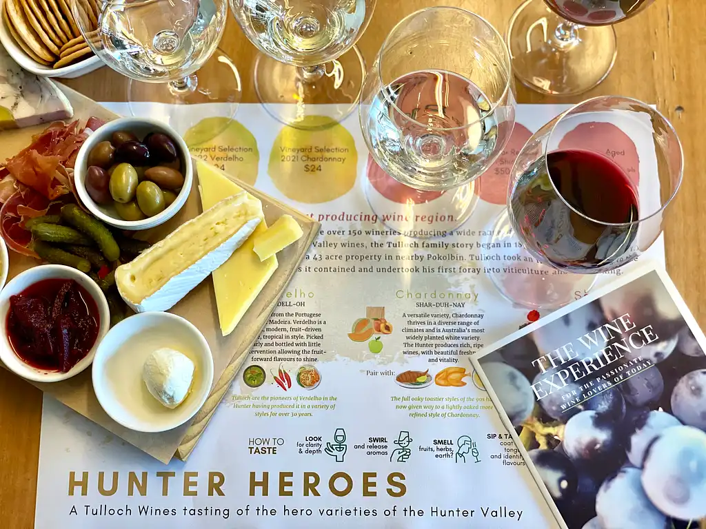 Tulloch Wines 'Hunter Heroes' Wine Tasting Experience + Cheese & Charcuterie Platter